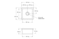Cuisine 46 x 46 Inset / Undermount Fine Fireclay Gloss White Sink