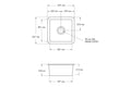 Cuisine 46 x 46 Inset / Undermount Fine Fireclay Matte Black Sink