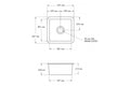 Cuisine 46 x 46 Inset / Undermount Fine Fireclay Matte White Sink
