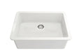 Cuisine 68 x 48 Inset / Undermount Fine Fireclay Gloss White Sink