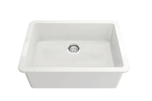 Cuisine 68 x 48 Inset / Undermount Fine Fireclay Gloss White Sink
