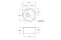 Cuisine Round 47 Inset / Undermount Fine Fireclay Matte White Sink