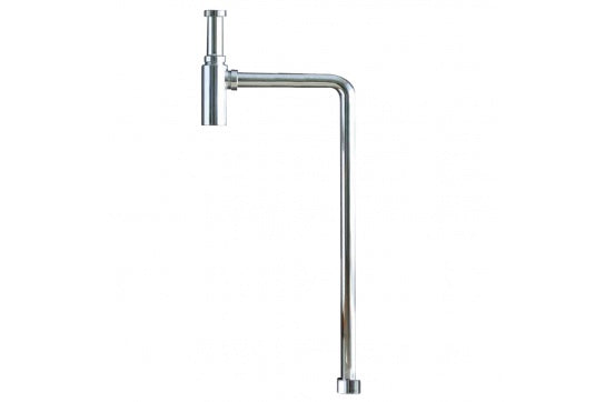 Deluxe Adjustable Bottle S Trap - Chrome on Brass