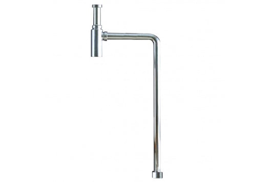 Deluxe Adjustable Bottle S Trap - Chrome on Brass