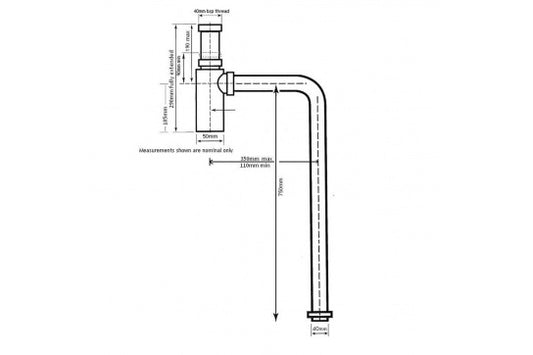 Deluxe Adjustable Bottle S Trap - Brushed Brass