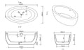 Elizabeth VX44-1900 Freestanding Stone Bath with Overflow