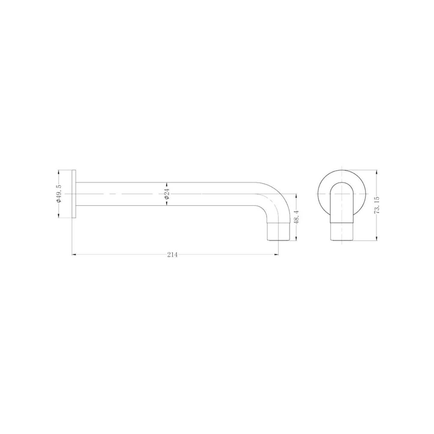 CLASSIC BASIN/BATH SPOUT ONLY CHROME