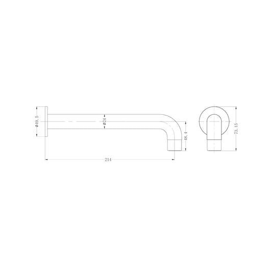 CLASSIC BASIN/BATH SPOUT ONLY CHROME