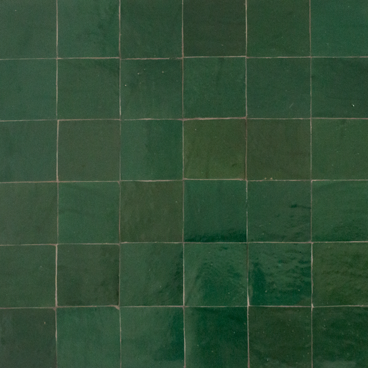 Medina Emerald Green Moroccan Zellige Square Tile