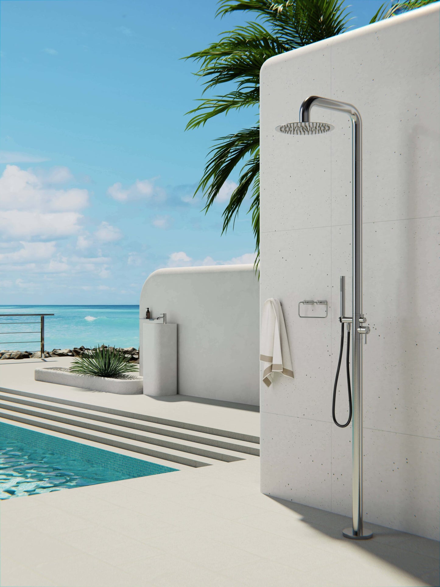 ZEN SS316L HAND TOWEL RING BRUSHED NICKEL
