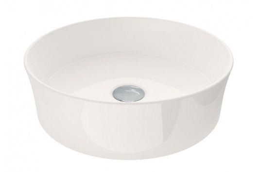 Fino Round 382 Above Counter Fireclay Basin - Gloss White