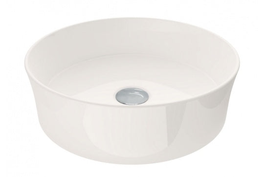 Fino Round 382 Above Counter Fireclay Basin - Gloss White