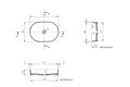 Fino 55 x 38 Gloss White Above Counter Fireclay Basin