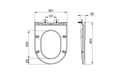 Fino Gloss White Thin Soft Closing Seat