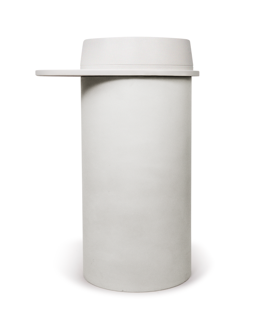Nood Co Cylinder - Funl Basin (Ivory) — Concrete, Above Counter