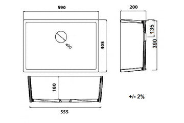 Galdor 60 x 41 Fine Fireclay Farmhouse Butler Sink — Fireclay & Ceramic, Kitchen Sinks