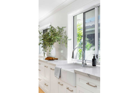 Chester 80 x 50 Double Flat Front Fine Fireclay Farmhouse Butler Sink