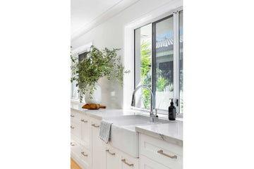 Chester 80 x 50 Double Flat Front Fine Fireclay Farmhouse Butler Sink — Fireclay & Ceramic, Kitchen Sinks