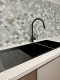 LAVELLO KITCHEN SINK - DOUBLE BOWL & DRAINBOARD 1160 X 440 GUNMETAL BLACK