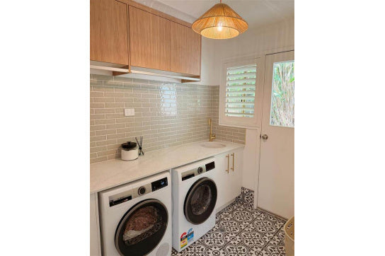 Cuisine Round 47 Inset / Undermount Fine Fireclay Gloss White Sink