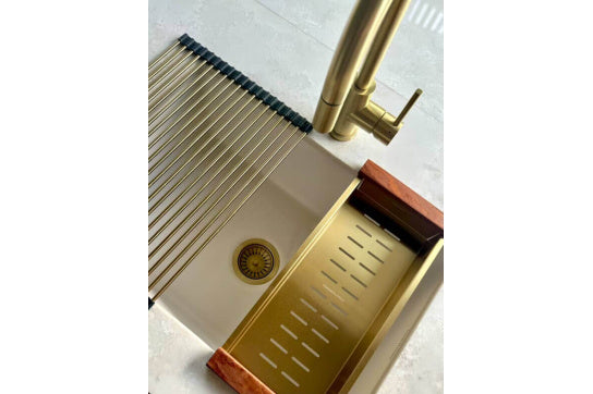Sink Colander 43 x 19 - Brushed Brass