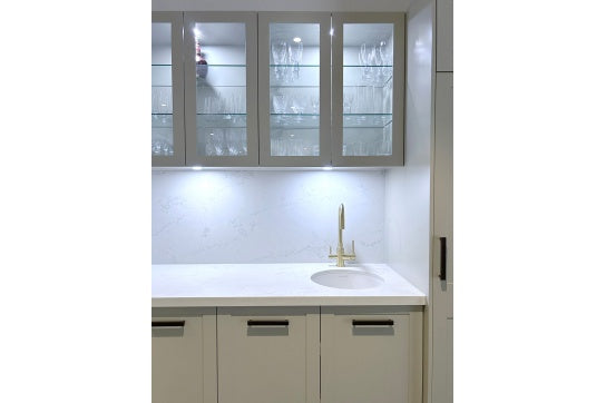 Cuisine Round 47 Inset / Undermount Fine Fireclay Gloss White Sink