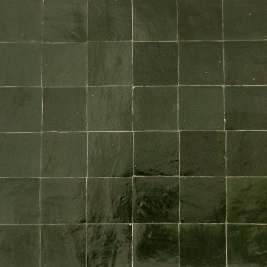 Medina Kelp Green Moroccan Zellige Square Tile
