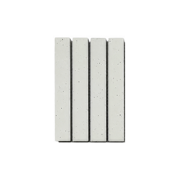 Kisarazu Speckled White Japanese Look Kit Kat Mosaic Tile, close-up of glaze and chips