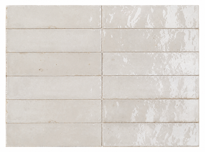 Repubblica Lago White Gloss Subway Tile — Ceramic, Rectangle