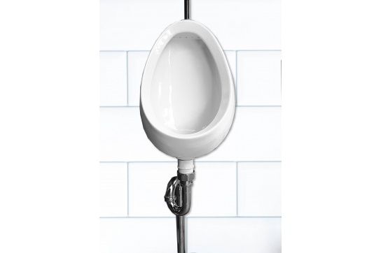 Leon Ceramic Urinal - Top Inlet Bottom Outlet