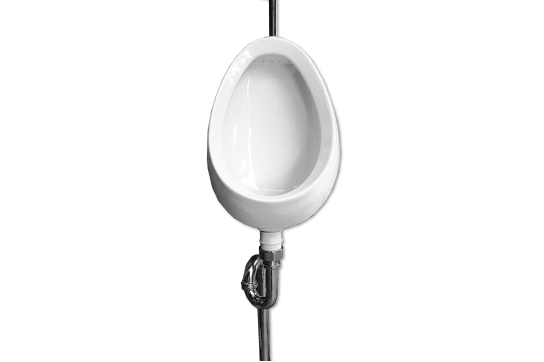Leon Ceramic Urinal - Top Inlet Bottom Outlet