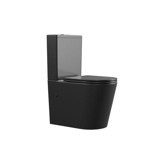 Acadia Full Rimless Flush Pan - Matte Black