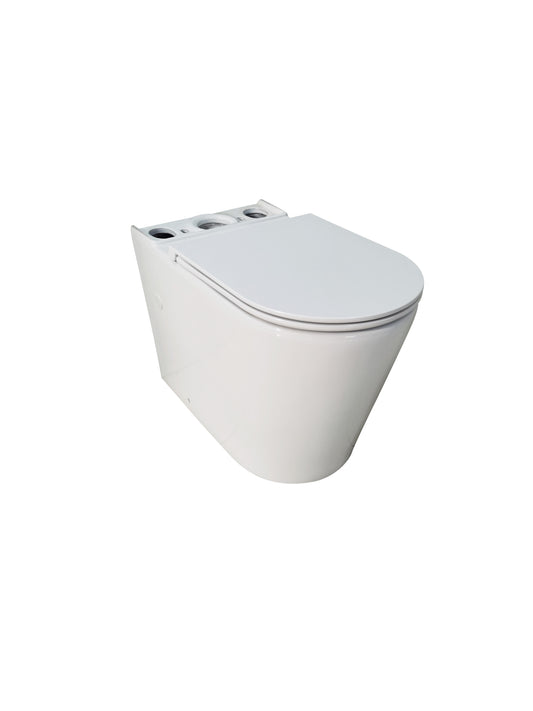 Acadia Full Rimless Flush Pan - Matte Black