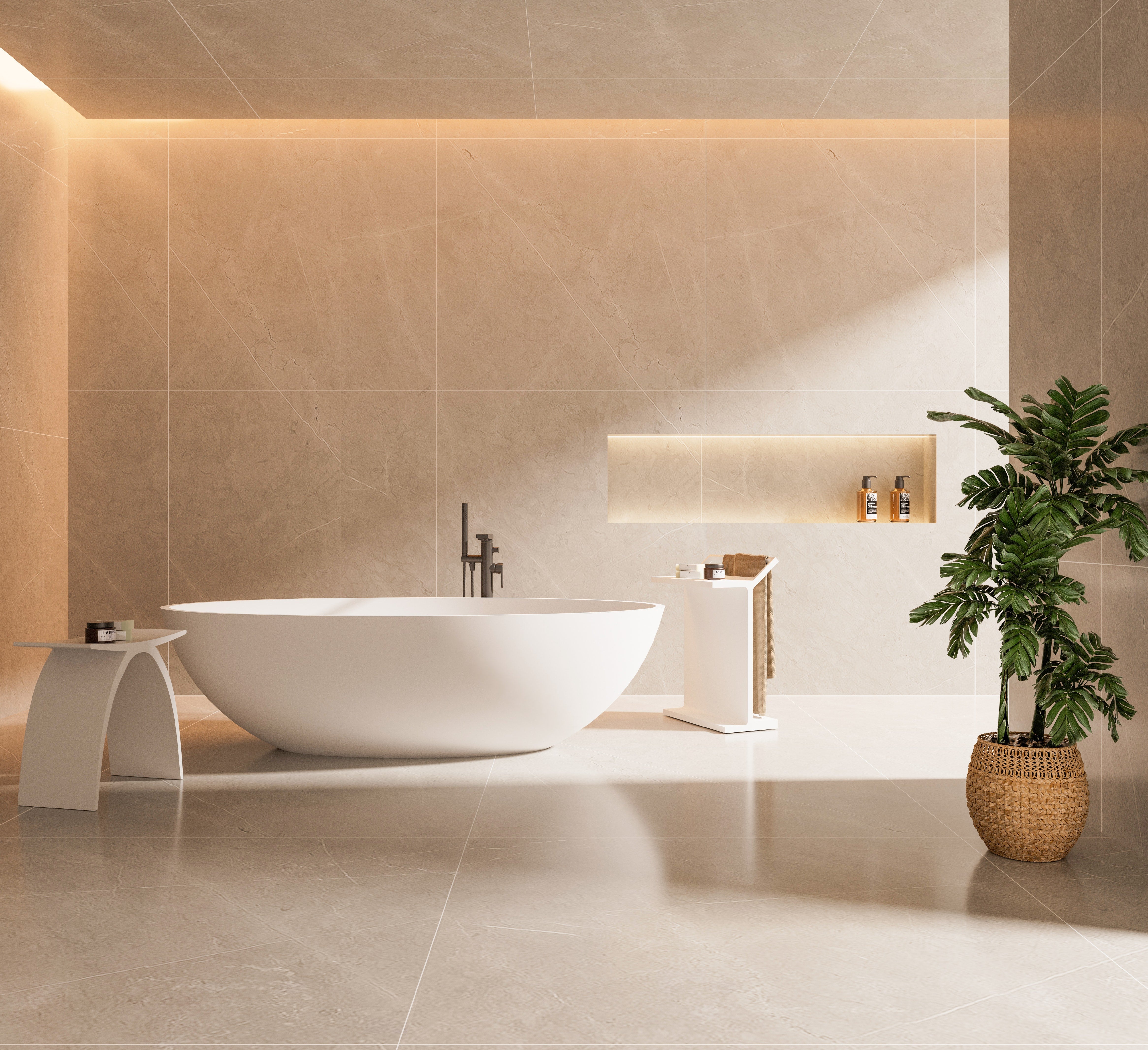 Kirra Cone Solid Surface Stone Bath LK-SKB1760