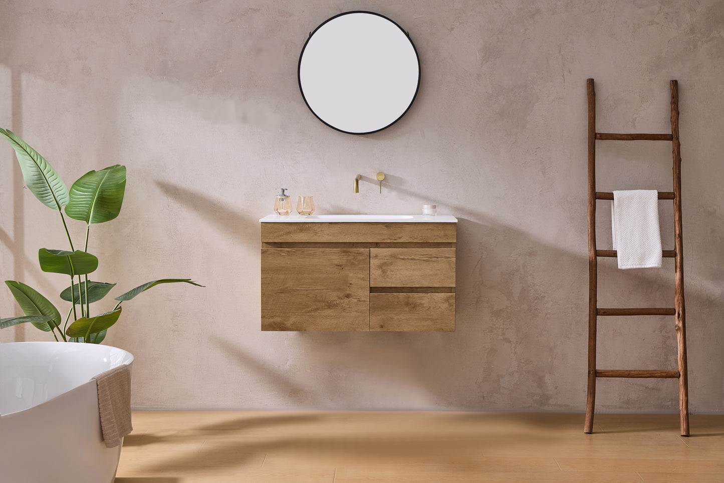 Camden Mordern Wall Hung Cabinet Prime Oak LK-MC94RW-PO