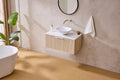 Kliff Fluted Wood Grain Vanities Coastal Oak LK-MK600W-CO
