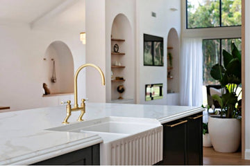 Ludlow Bridge Mixer Tap - Brushed Brass