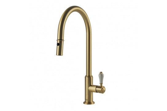 Ludlow Pull Out Sink Mixer - Brushed Brass