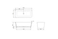 Lynton 168 x 75 TitanCast Solid Surface Freestanding Bath - Satin Silk White