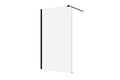 M-Series 860/960/1160 Wall Fixed Panel – Clear glass/black fittings