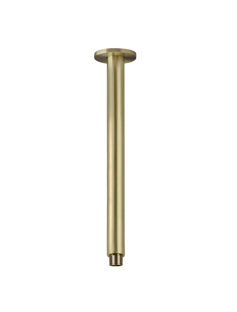 ROUND CEILING SHOWER ARM 300MM GOLD