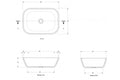 Maldon 49 x 35 TitanCast Solid Surface Above Counter Basin - Gloss White