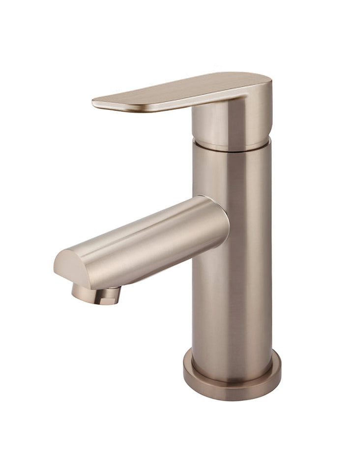 Meir Round Paddle Basin Mixer - Champagne — Gold & Brass