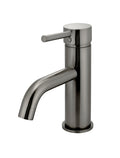 Meir Round Basin Mixer Curved - Shadow Gunmetal