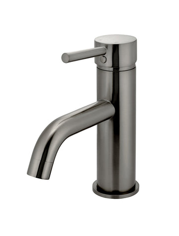 Meir Round Basin Mixer Curved - Shadow Gunmetal — Gunmetal & Graphite