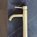 ROUND TALL BASIN MIXER CURVED TIGER BRONZE