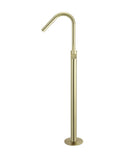 ROUND FREESTANDING BATH SPOUT AND HAND SHOWER