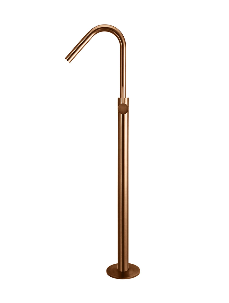 ROUND FREESTANDING BATH SPOUT AND HAND SHOWER