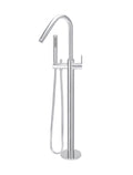 ROUND PADDLE FREESTANDING BATH SPOUT AND HAND SHOWER
