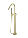 ROUND PADDLE FREESTANDING BATH SPOUT AND HAND SHOWER